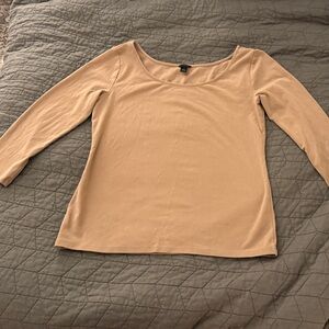 Ann Taylor Camel Long Sleeve Top